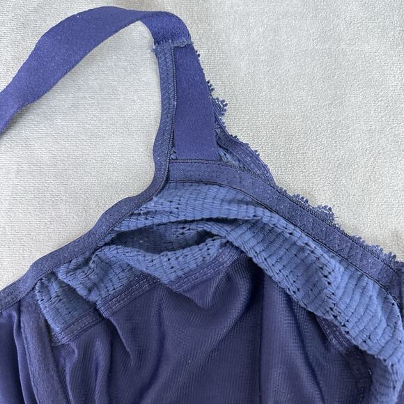 Lilyette by Bali Minimizer Comfort Lace Underwire Bra Size 34DD Blue 0428 - Picture 7 of 10